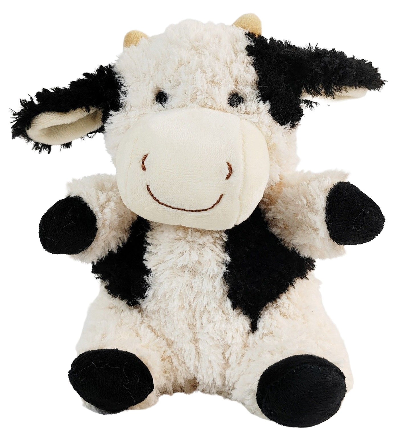 Curly Cow Soft Toy White/Black  18cm