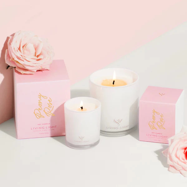 Living Light candle mini PEONY ROSE