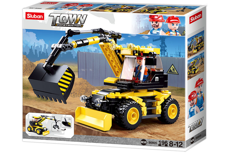 SLUBAN Town Excavator 195 piece