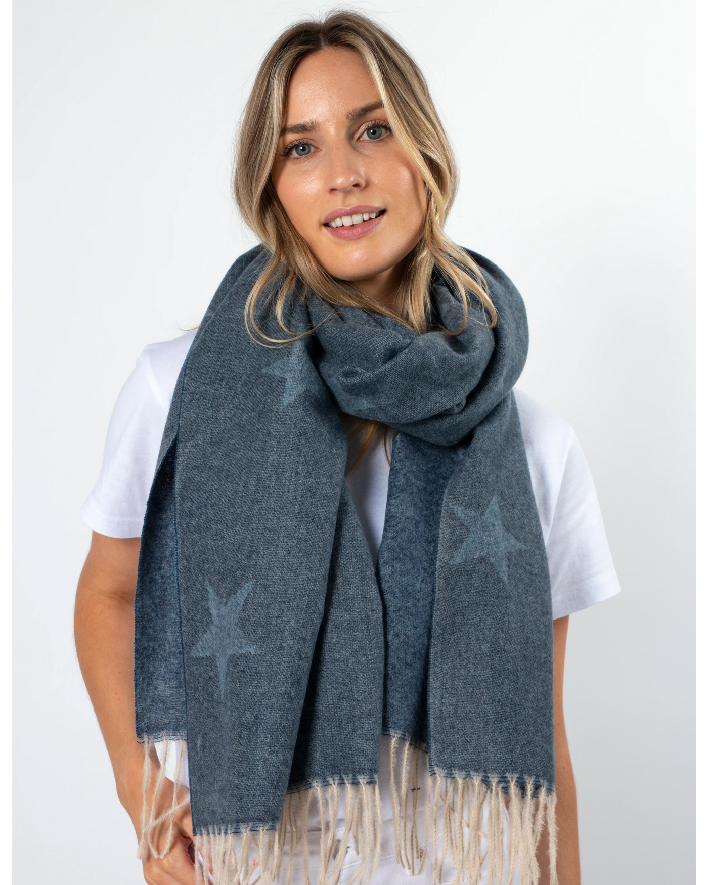 Stella & Gemma Scarf Denim With Stars