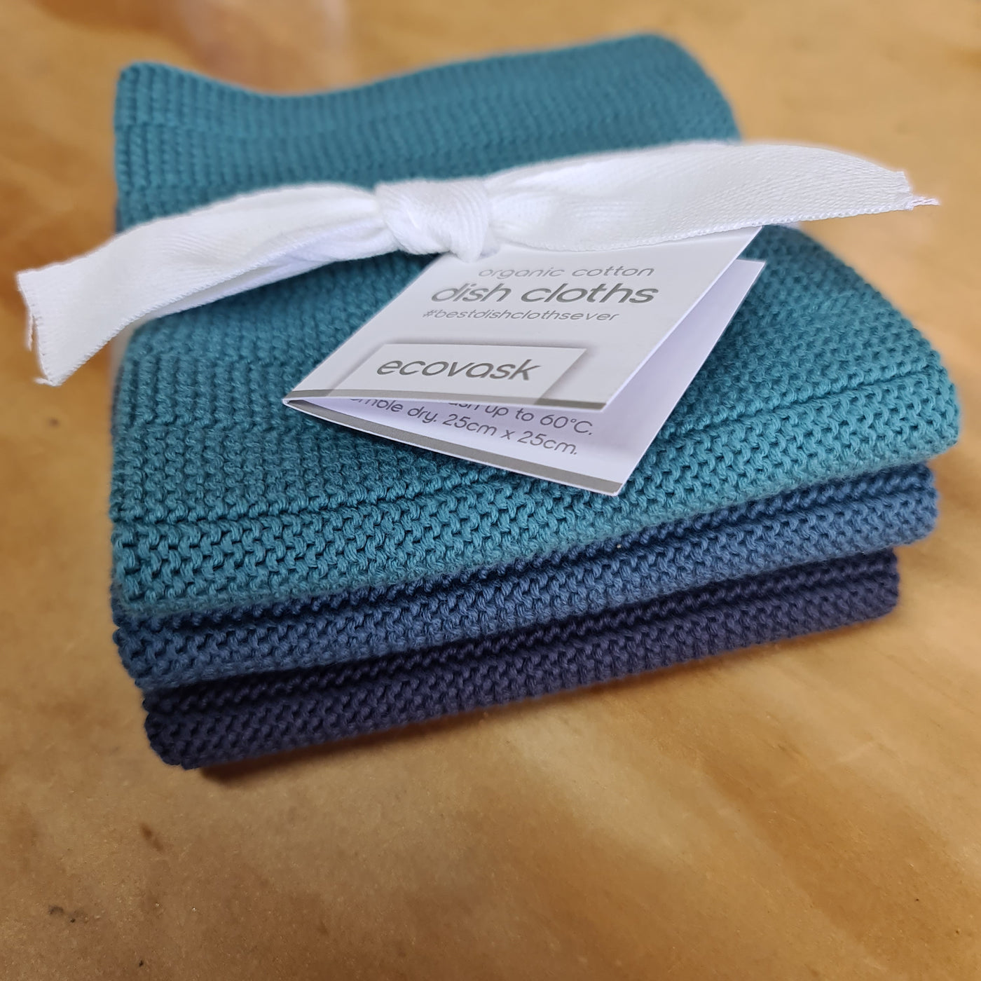 ECOVASK Dish Cloth 3pk BLUE LAGOON