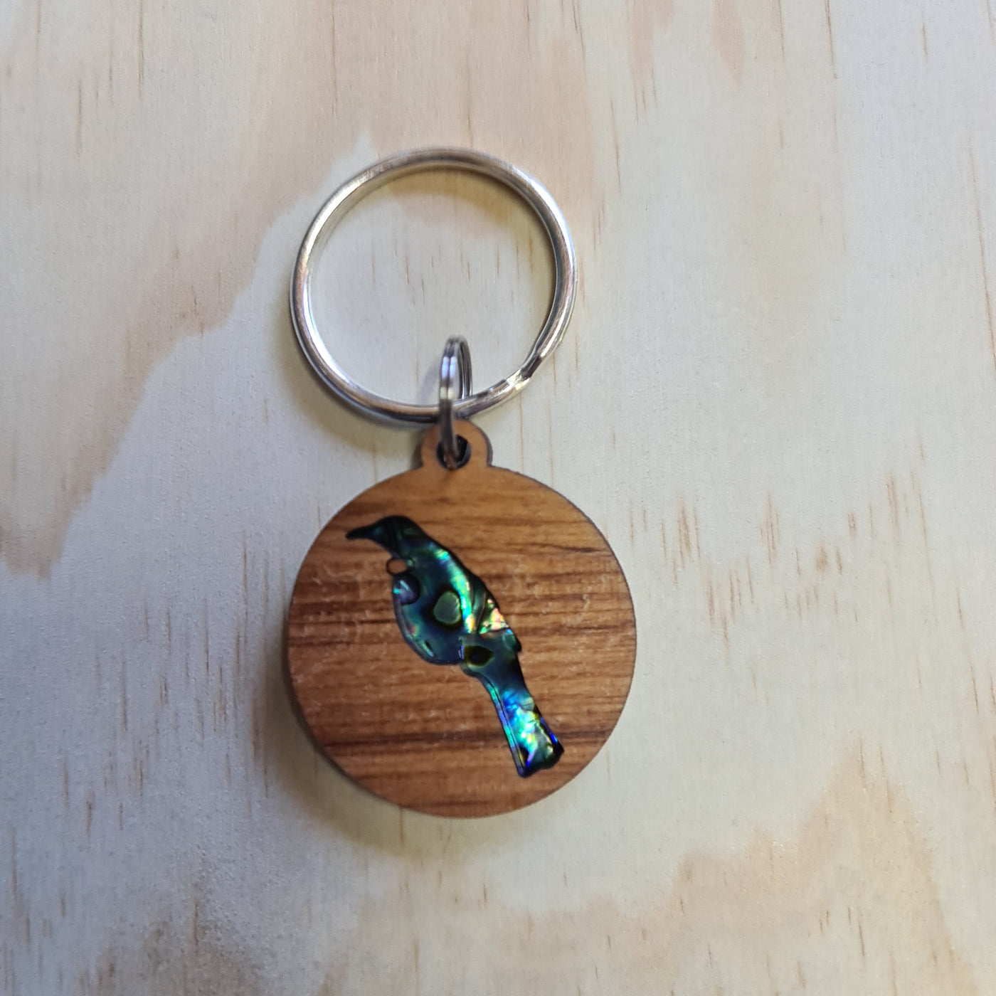 Rimu & Paua 3D Keyring TUI