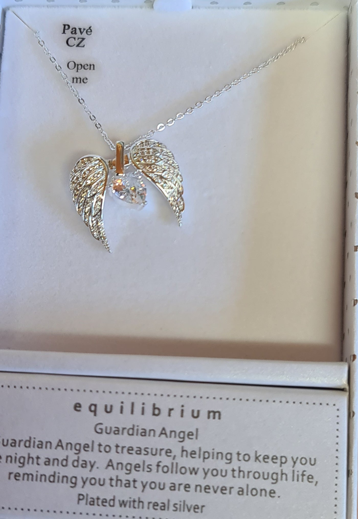 EQUILIBRIUM Guardian Angel Wing Opening Necklace