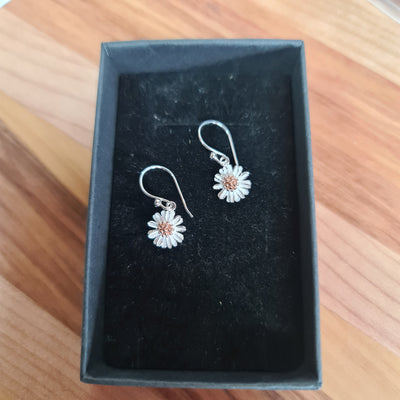 SOME  Earring 10mm Daisy Hook Rose Gold centre