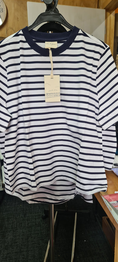 Charlie Jane HEATHCOTE TEE white navy