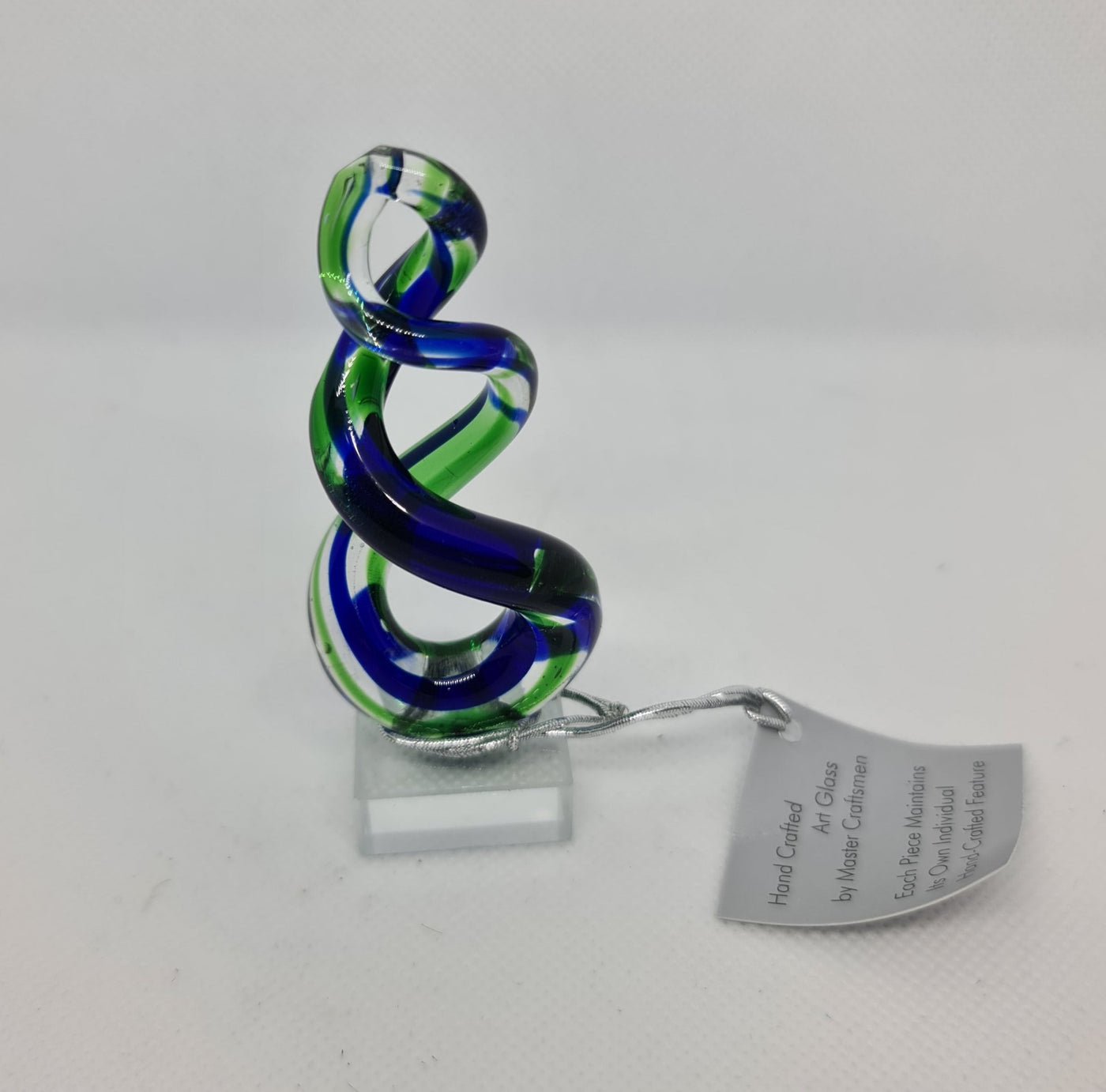 Glass MINI TWIST BLUE GREEN