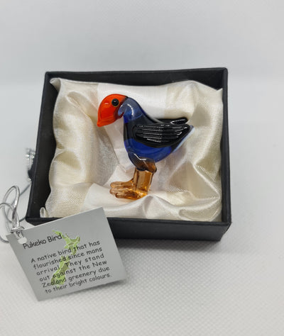 Glass Pukeko Small Up Head