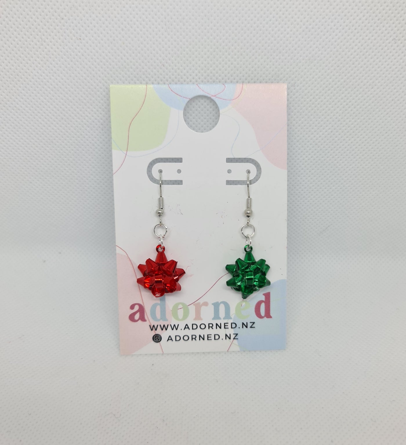 Xmas Earring Tied with a bow