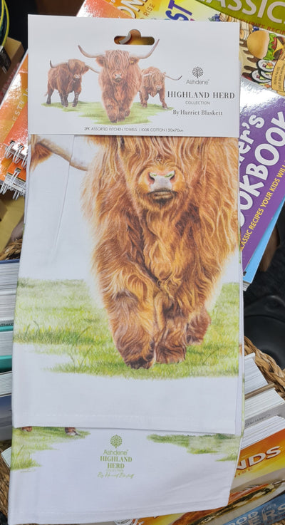 Highland Herd Tea Towel 2 pack