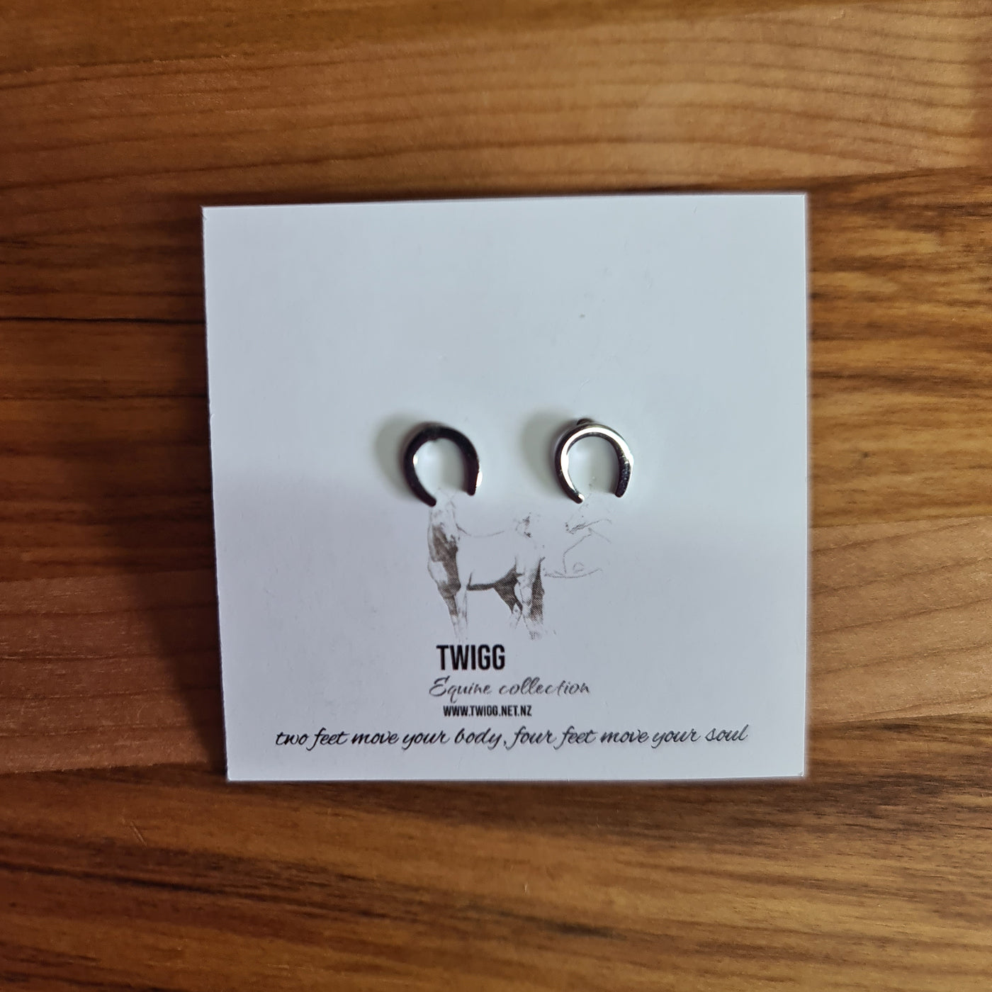 TWIGG  Horse Shoe Stud Earring Silver