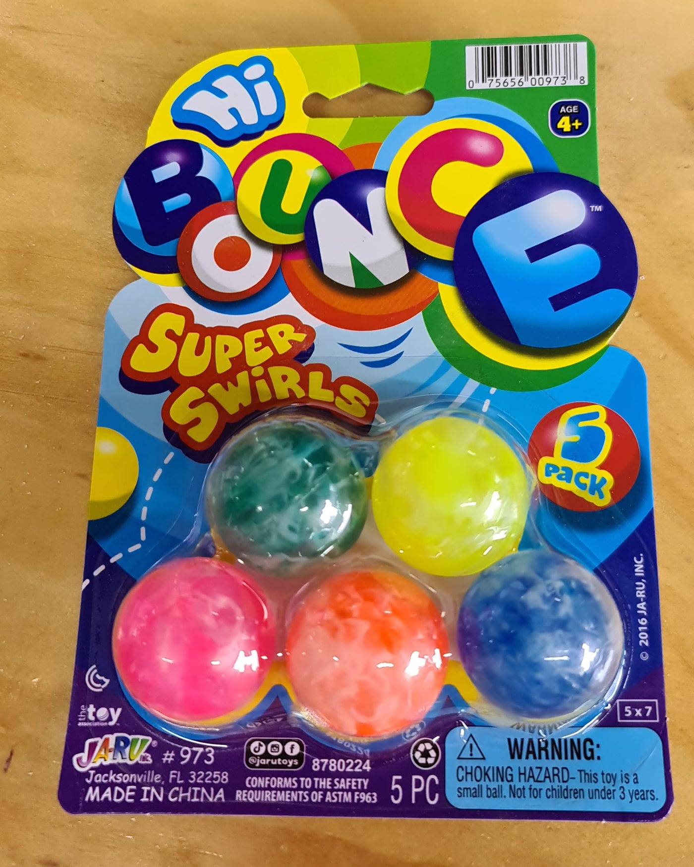 BOUNCE BALLS SWIRL 5 PACK