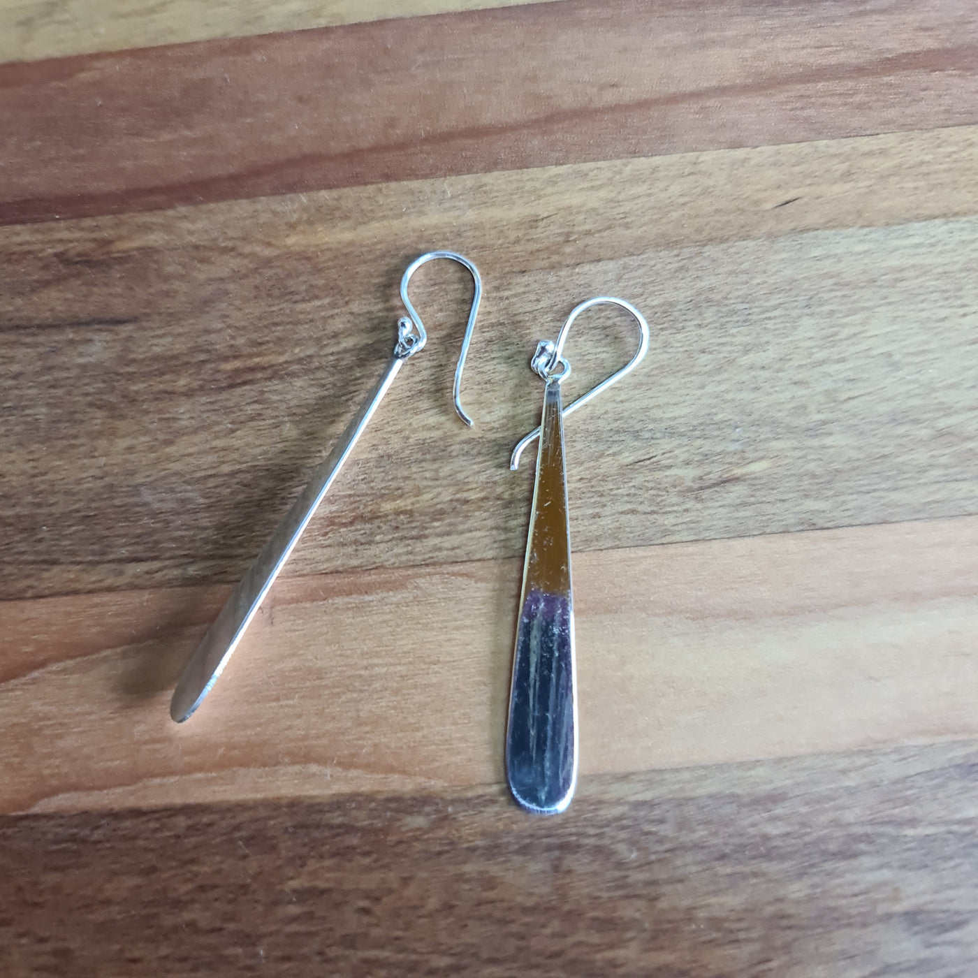 earring sterling silver long tear drop