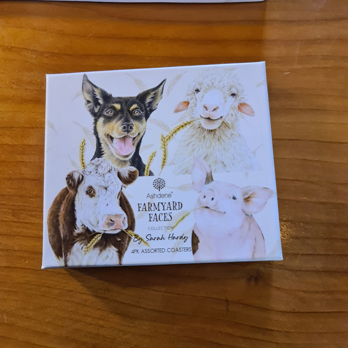 Farm Yard Faces 4PACK COASTERS