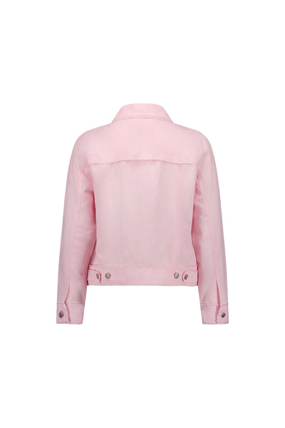 Vassalli Jacket Linen With Frayed seams  Light Pink