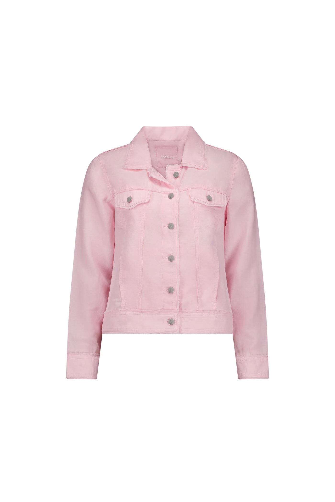 Vassalli Jacket Linen With Frayed seams  Light Pink