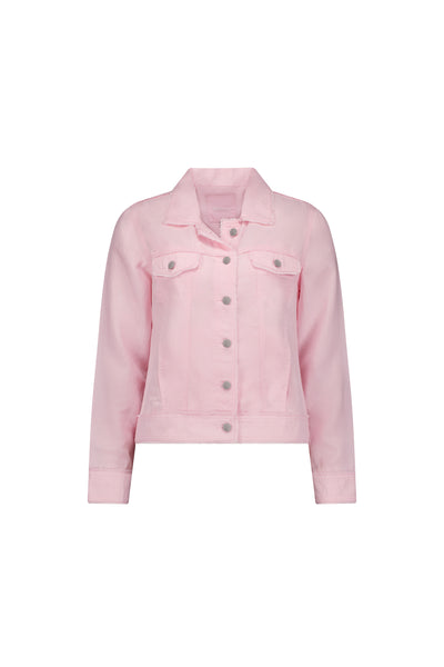 Vassalli Jacket Linen With Frayed seams  Light Pink