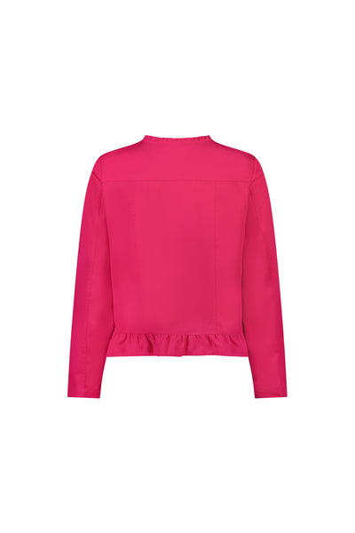 VASSALLI Jacket With Frill Hem CERISE