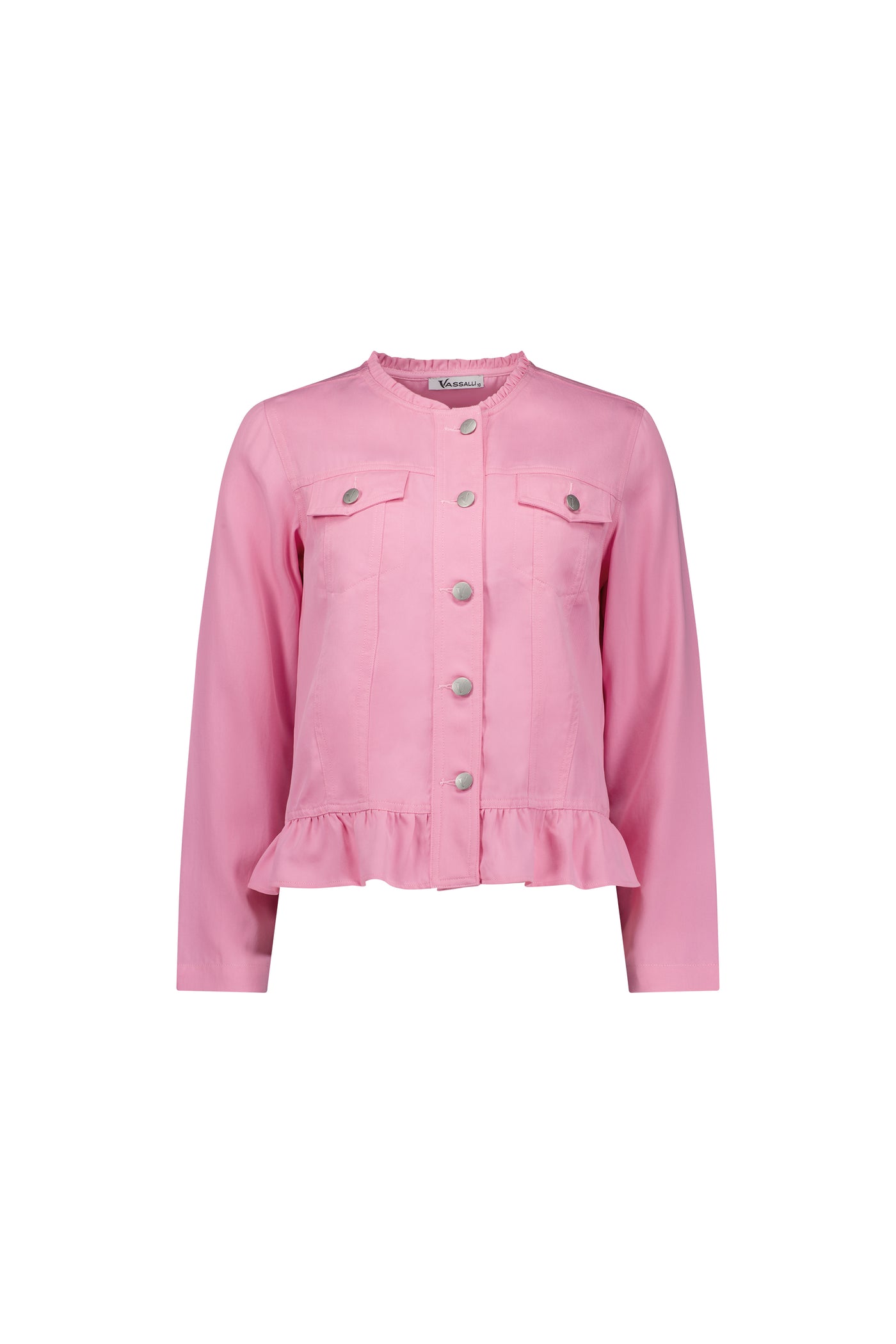 VASSALLI Jacket With Frill Hem FLAMINGO