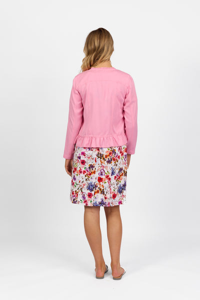 VASSALLI Jacket With Frill Hem FLAMINGO