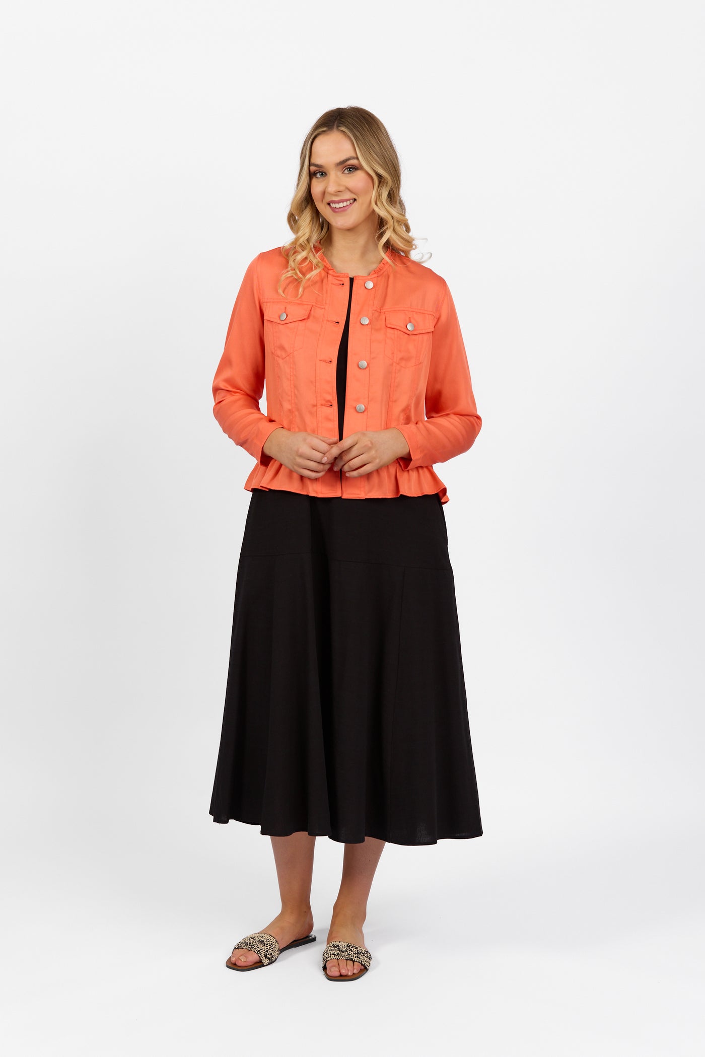 VASSALLI Jacket With Frill Hem MELON