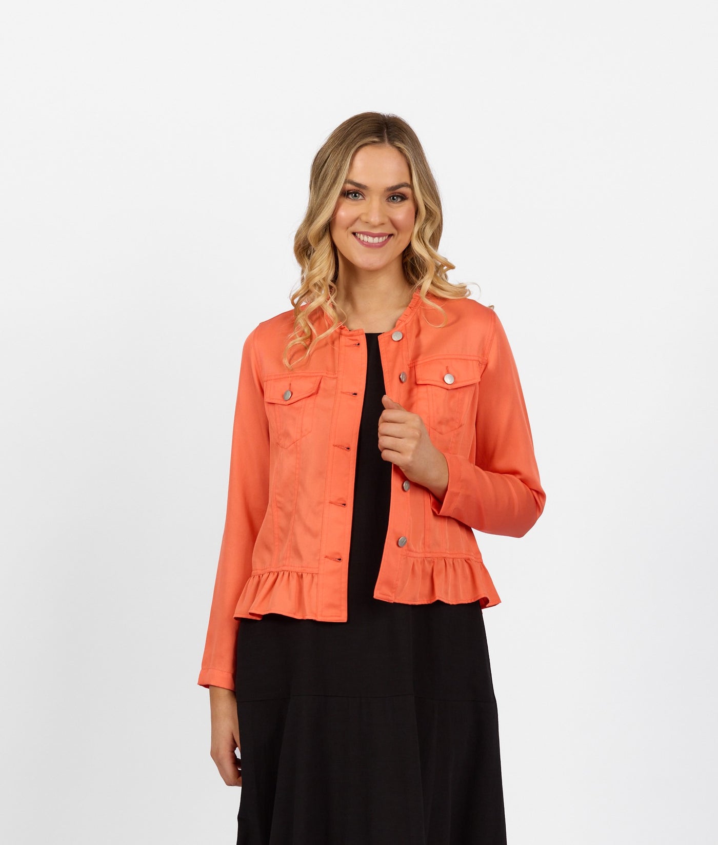 VASSALLI Jacket With Frill Hem MELON