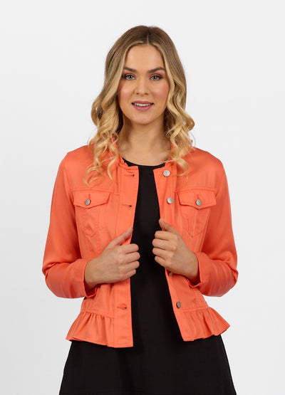 VASSALLI Jacket With Frill Hem MELON