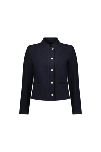 Vassalli Jacket Military Zip & Button  Blue marle