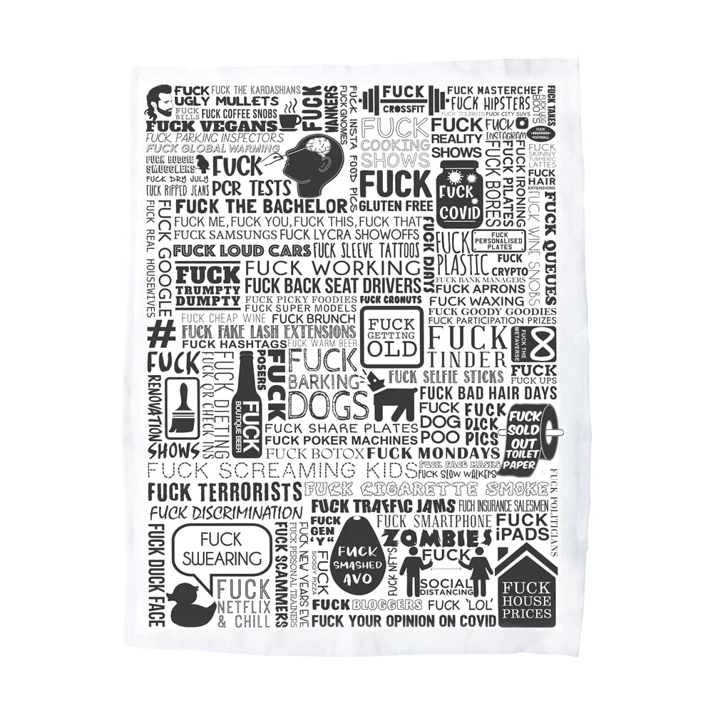 Annabel Trends F WORD Tea Towel