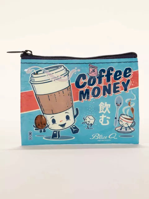 Blue Q Coin Purse  Coffee Money Cup