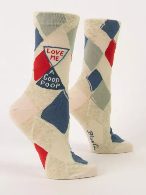 Blue Q  Socks WOMENS  Love Me A Good Poop