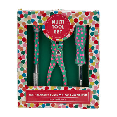 ANNABEL TRENDZ MULTI TOOL SET 3 PIECE CONFETTI