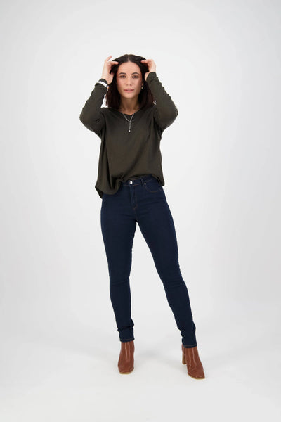 Vassalli STUDIO Jean Black Slim Leg