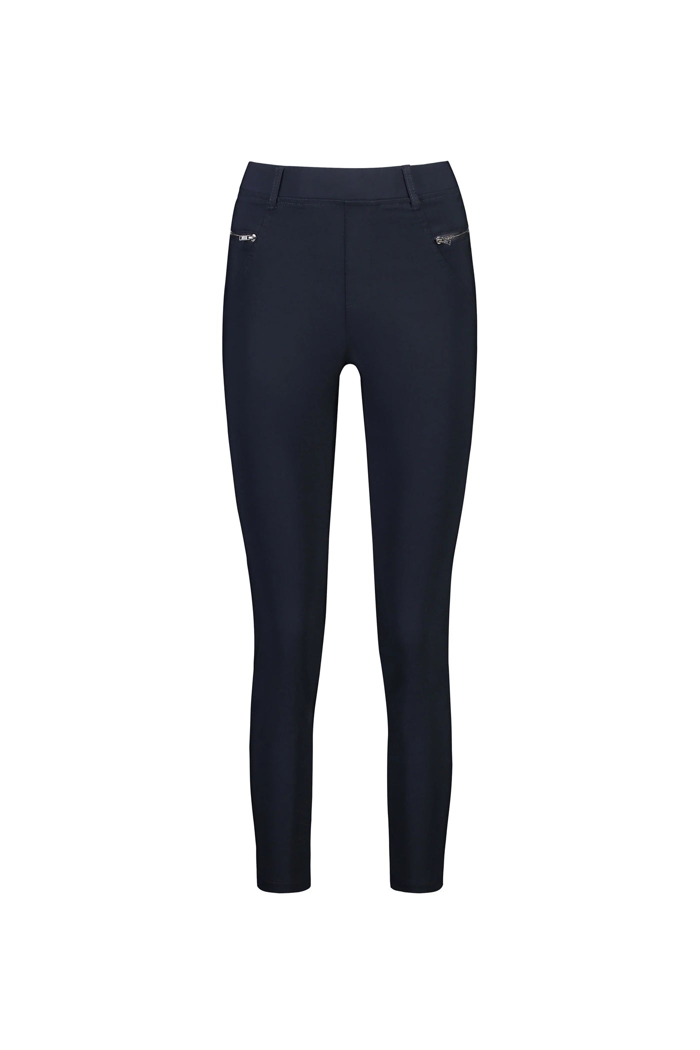 Vassalli Pull On Pant Ankle Grazer NAVY with Zips