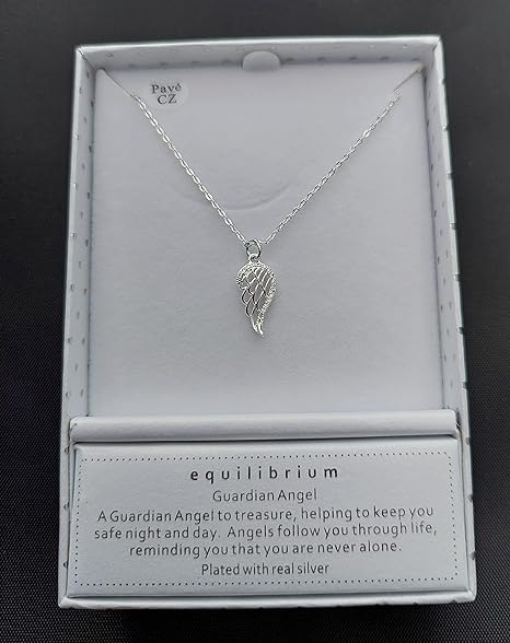 EQUILIBRIUM Guardian Angel Sparkle Wing Necklace