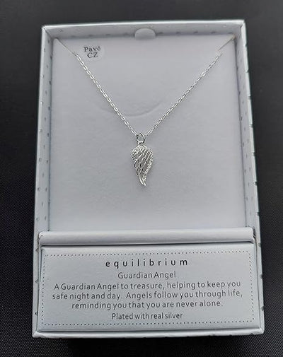 EQUILIBRIUM Guardian Angel Sparkle Wing Necklace