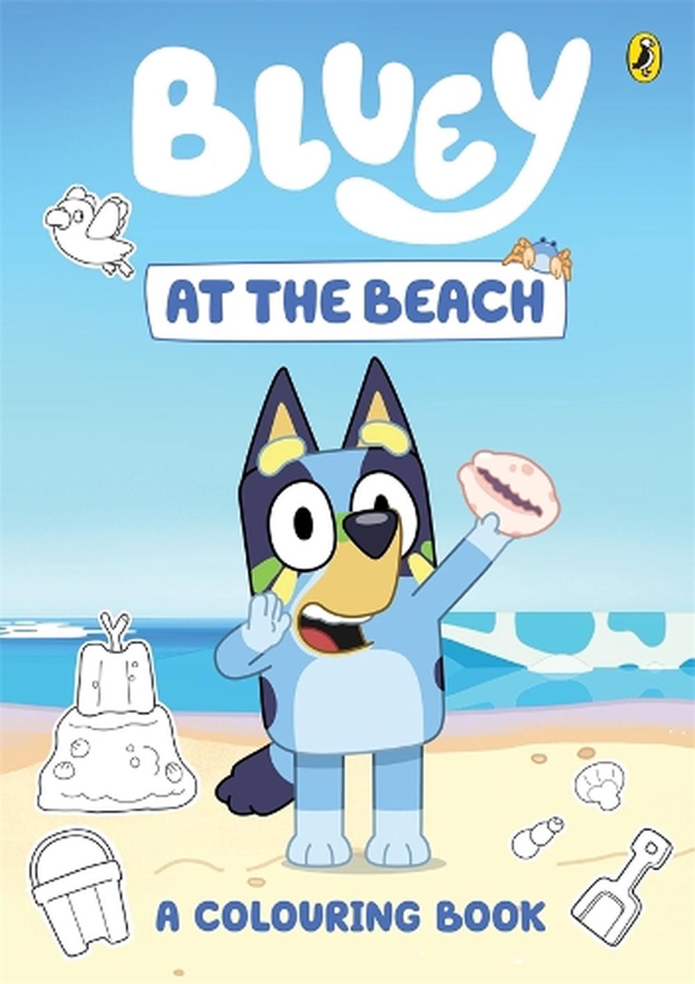 Bluey at the beach colouring book