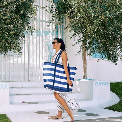 Annabel Trends Beach Bag NAVY STRIPE