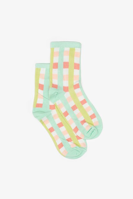 ANTLER sock Mint Checkered Sock