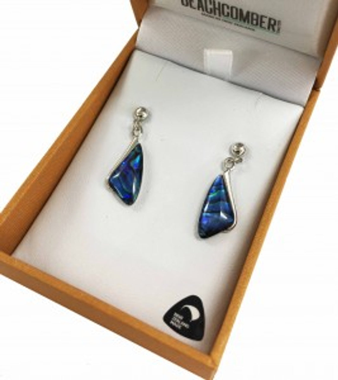Jewellery Paua Triangle Drop Earrings