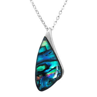 Jewellery PAUA Pendant Silver side