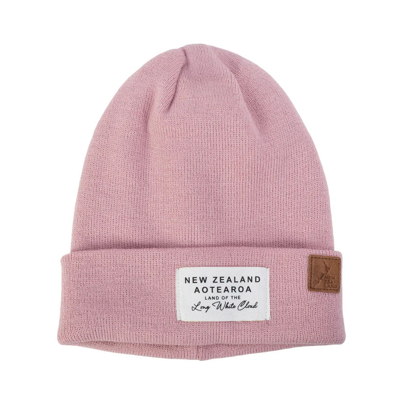 Beanie LONG WHITE CLOUD DUSTY PINK