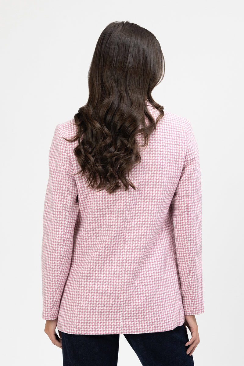 Billie The Label DYLAN BLAZER houndstooth pink