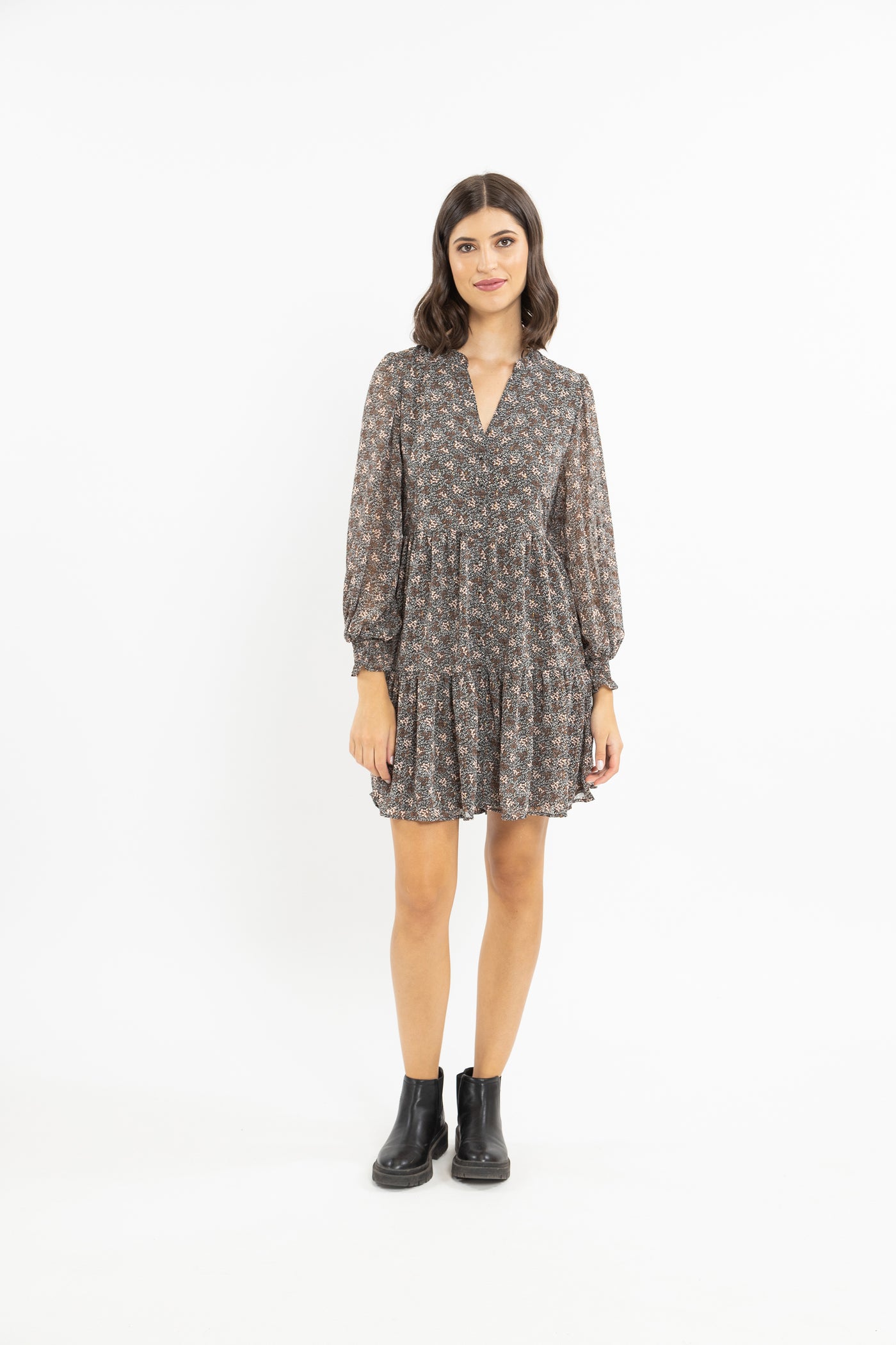 BILLIE THE LABEL Liana Mini Dress  CHIFFON TREASURE