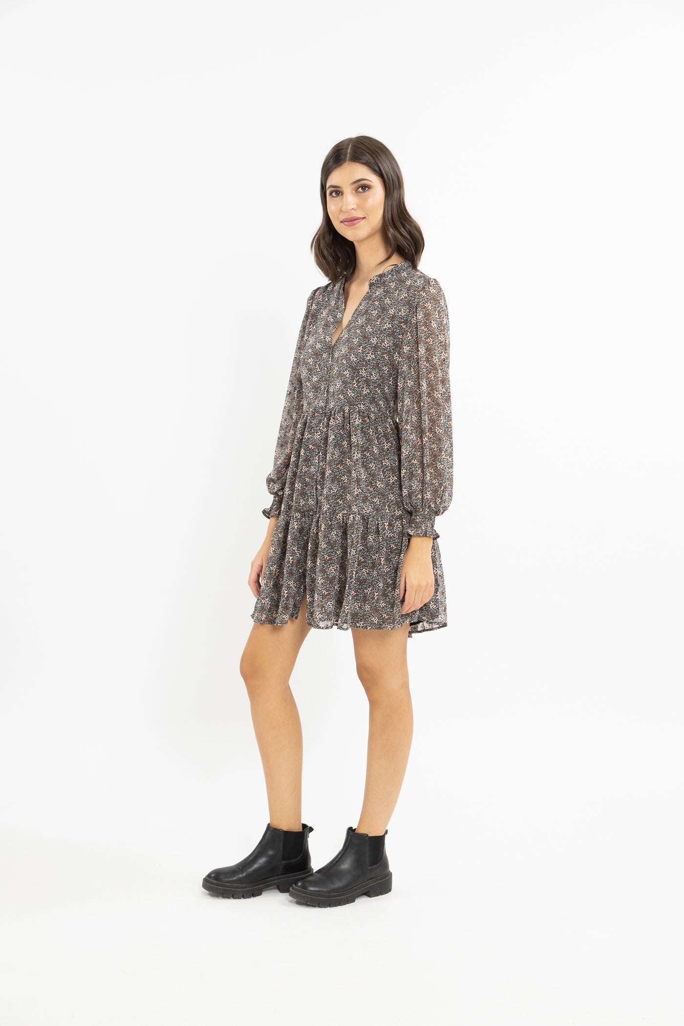 BILLIE THE LABEL Liana Mini Dress  CHIFFON TREASURE