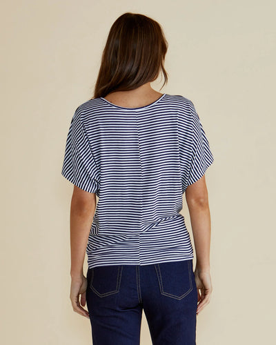 Betty Basics MAUI TEE NAVY BLUE/ WHITE STRIPE