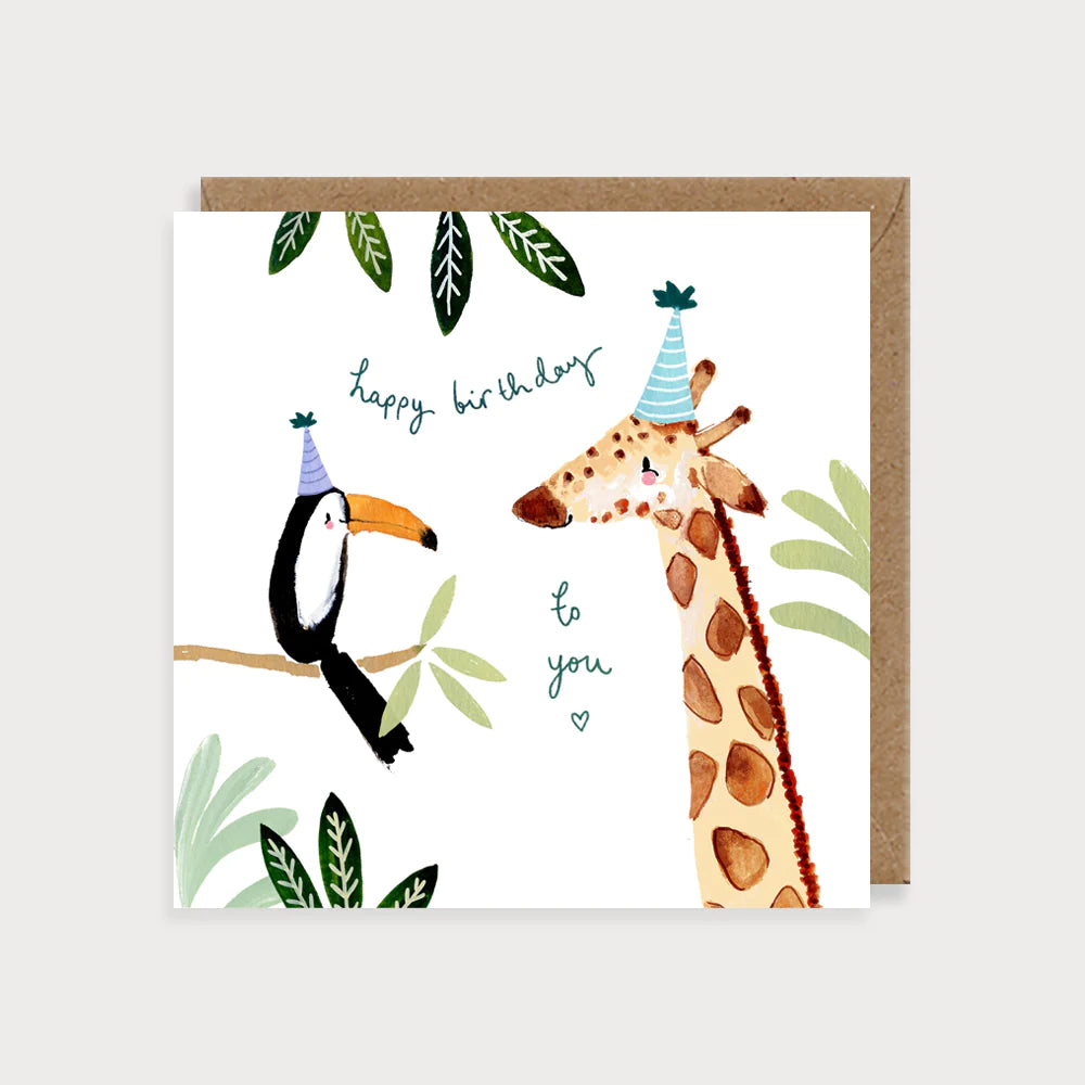 Gift Cards Louise Mulgrew Toucan & Giraffe Birthday