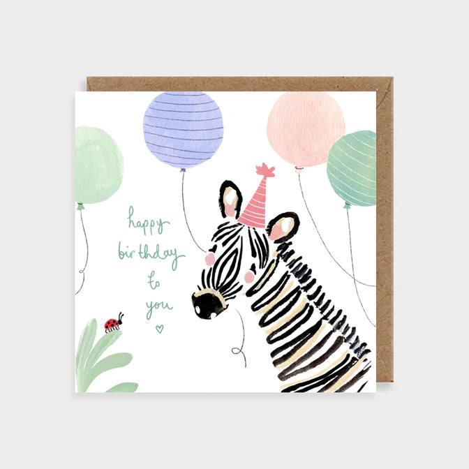 Gift Cards Louise Mulgrew Zebra Happy Birthday