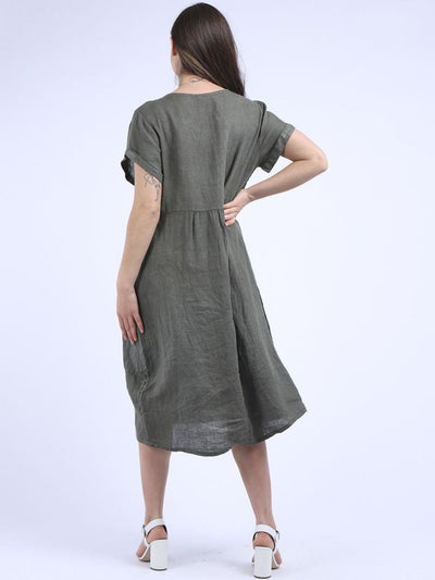 CHARLOTTE Linen DressKHAKI