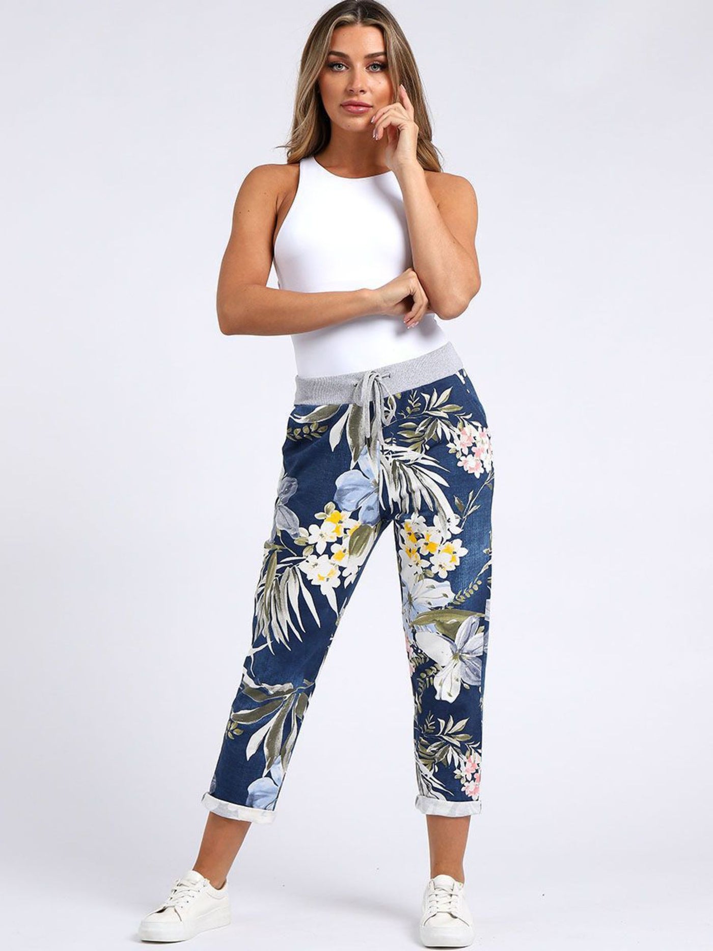 Denver Tropical Dark Blue Pants