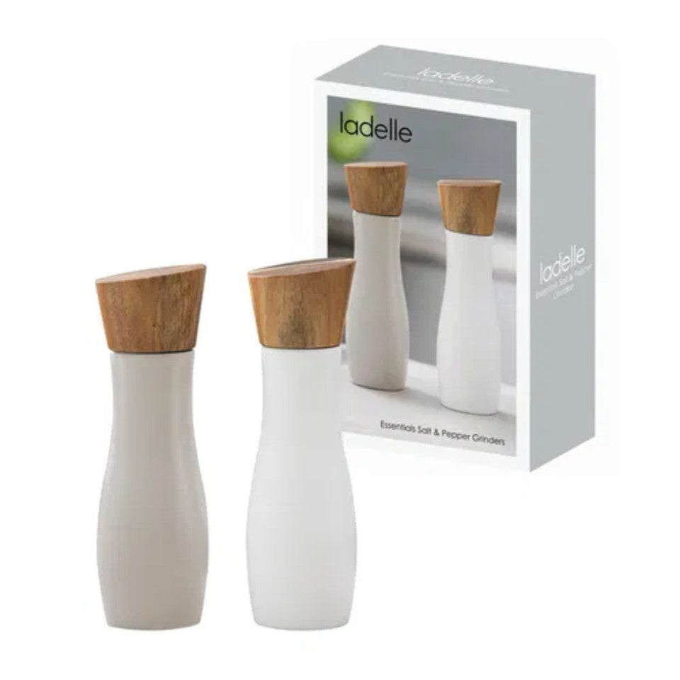 SALT & PEPPER GRINDERS WHITE/STONE